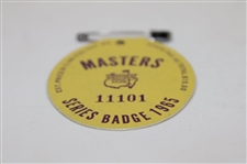 1965 Masters Tournament SERIES Badge #11101 - Jack Nicklaus Winner