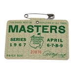 1967 Masters Tournament SERIES Badge #20876 - Gay Brewer Winner