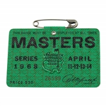 1968 Masters Tournament SERIES Badge #26599 - Bob Goalby Winner