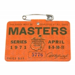 1971 Masters Tournament SERIES Badge #5776 - Charles Coody Winner