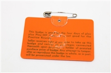 1971 Masters Tournament SERIES Badge #5776 - Charles Coody Winner
