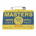 1973 Masters Tournament SERIES Badge #25847 - Tommy Aaron Winner