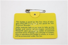 1973 Masters Tournament SERIES Badge #25847 - Tommy Aaron Winner