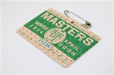 1974 Masters Tournament SERIES Badge #28246 - Gary Player Winner