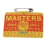1975 Masters Tournament SERIES Badge #23958 - Jack Nicklaus Winner
