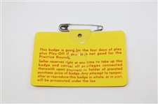 1975 Masters Tournament SERIES Badge #23958 - Jack Nicklaus Winner
