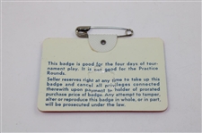1976 Masters Tournament SERIES Badge #1736 - Ray Floyd Win