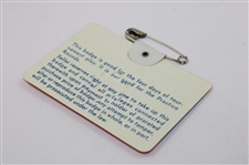 1976 Masters Tournament SERIES Badge #1736 - Ray Floyd Win