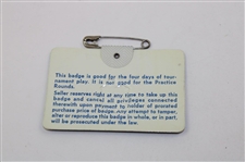 1979 Masters Tournament SERIES Badge #22956 - Fuzzy Zoeller Winner