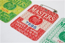 1980, 1981 & 1982 Masters Tournament SERIES Badges - Seve, Watson & Stadler Winners