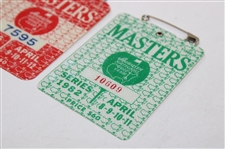 1980, 1981 & 1982 Masters Tournament SERIES Badges - Seve, Watson & Stadler Winners