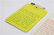 1980, 1981 & 1982 Masters Tournament SERIES Badges - Seve, Watson & Stadler Winners