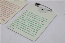 1980, 1981 & 1982 Masters Tournament SERIES Badges - Seve, Watson & Stadler Winners