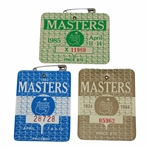 1983, 1984 & 1985 Masters Tournament SERIES Badges - Seve, Crenshaw & Langer Winners