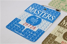 1983, 1984 & 1985 Masters Tournament SERIES Badges - Seve, Crenshaw & Langer Winners