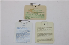 1983, 1984 & 1985 Masters Tournament SERIES Badges - Seve, Crenshaw & Langer Winners
