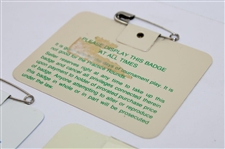 1983, 1984 & 1985 Masters Tournament SERIES Badges - Seve, Crenshaw & Langer Winners