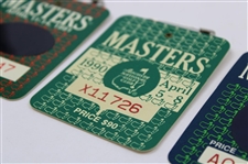1990, 1991 & 1992 Masters Tournament SERIES Badges - Faldo, Woosnam & Couples Winners