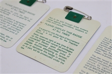 1990, 1991 & 1992 Masters Tournament SERIES Badges - Faldo, Woosnam & Couples Winners