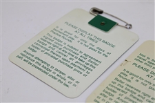1990, 1991 & 1992 Masters Tournament SERIES Badges - Faldo, Woosnam & Couples Winners