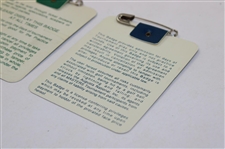 1990, 1991 & 1992 Masters Tournament SERIES Badges - Faldo, Woosnam & Couples Winners