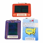 1993, 1994 & 1995 Masters Tournament SERIES Badges - Langer, Olazabal & Crenshaw (Tiger Debut) Winners