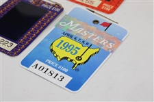 1993, 1994 & 1995 Masters Tournament SERIES Badges - Langer, Olazabal & Crenshaw (Tiger Debut) Winners