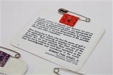 1993, 1994 & 1995 Masters Tournament SERIES Badges - Langer, Olazabal & Crenshaw (Tiger Debut) Winners