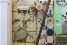 Various Ink Blotters, Catalogs, Cards, Stamps & other w/Gold Smith Mashie in Display
