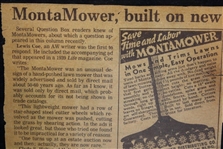 c1920's Monta Mower Working Hand Mower
