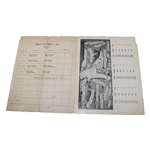 Arnold Palmer Signed 1963 Ryder Cup at Atlanta Athletic Club Pairing Sheet - Last Playing Captain JSA ALOA