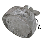 Early Sterling And Cut-Glass Inkwell With Golfer Top