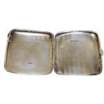 c.1919 Sterling And Enamel Cigarette Case With Golf Bag To Front 