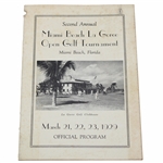 1929 Miami Open at La Gorce Official Program - Horton Smith Winner
