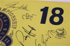 Twenty-Six (26) PGA Championship Winners Signed 2011 PGA Championship Flag JSA ALOA