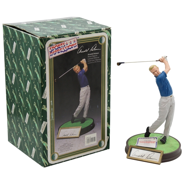 Arnold Palmer Signed 1992 Ltd Ed 883/975 Cold Cast Figurine JSA ALOA