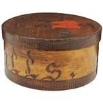 Vintage Folk Art Knickered Wooden Engraved Golfer Ball Box