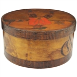 Vintage Folk Art Knickered Wooden Engraved Golfer Ball Box