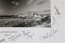 Twenty-One (21) Ladies Open Champions Signed Royal Birkdale Hole 18 Poster JSA ALOA