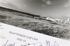 Twenty-One (21) Ladies Open Champions Signed Royal Birkdale Hole 18 Poster JSA ALOA