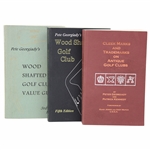 Three (3) Peter Georgiady Antique Golf Club Guides w/(2) Signed - Wood Shaft Value 3rd & 5th Ed & Cleek Marks