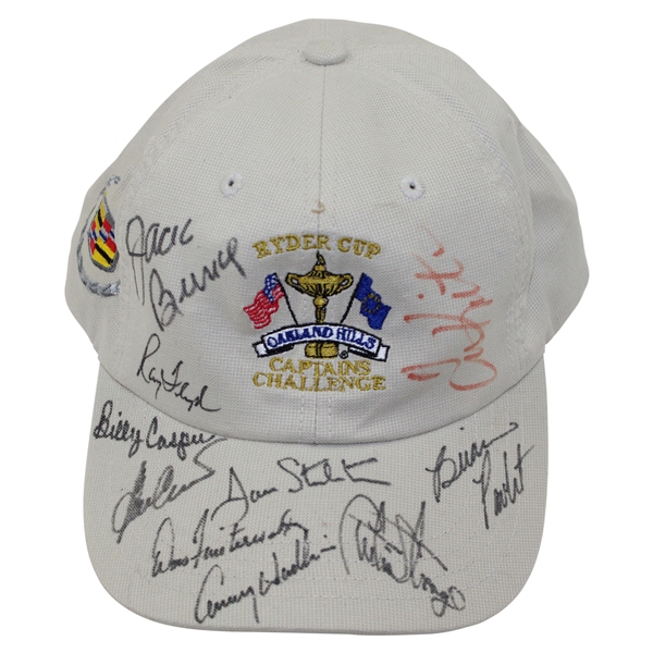 Nine (9) US Ryder Cup Captains Signed 2004 Captains Challenge Hat JSA ALOA