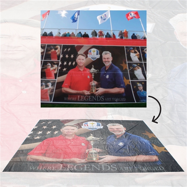 Massive 2016 Ryder Cup at Hazeltine Tournament Used Bleacher Screen Banner