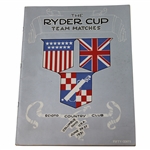 1931 Ryder Cup at Scioto Country Club Official Program - USA 9-3