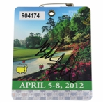 Bubba Watson Signed 2012 Masters Tournament SERIES Badge #R04174 JSA ALOA
