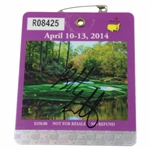 Bubba Watson Signed 2014 Masters Tournament SERIES Badge #R08425 JSA ALOA