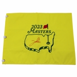 Jon Rahm Signed 2023 Masters Tournament Embroidered Flag JSA ALOA