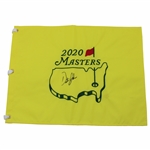 Dustin Johnson Signed 2020 Masters Embroidered Tournament Flag JSA ALOA