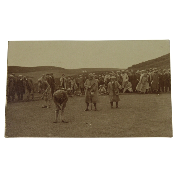 1921 Harry Vardon Match Fifth Green at Gleneagles Putting Photo/Card