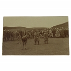 1921 Harry Vardon Match Fifth Green at Gleneagles Putting Photo/Card